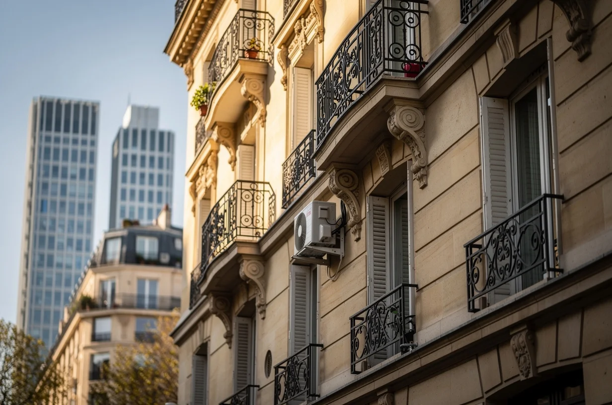Installer une clim en copropriété à Courbevoie : autorisations, façade et bruit