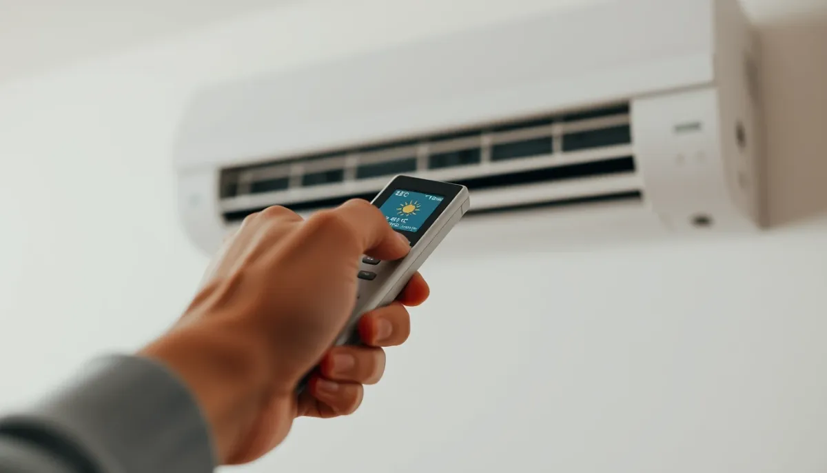 Réglage de la télécommande d'une climatisation réversible en mode chauffage