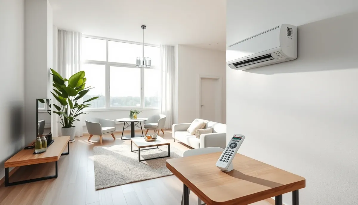 Appartement moderne équipé d'une climatisation réversible adaptée à la surface