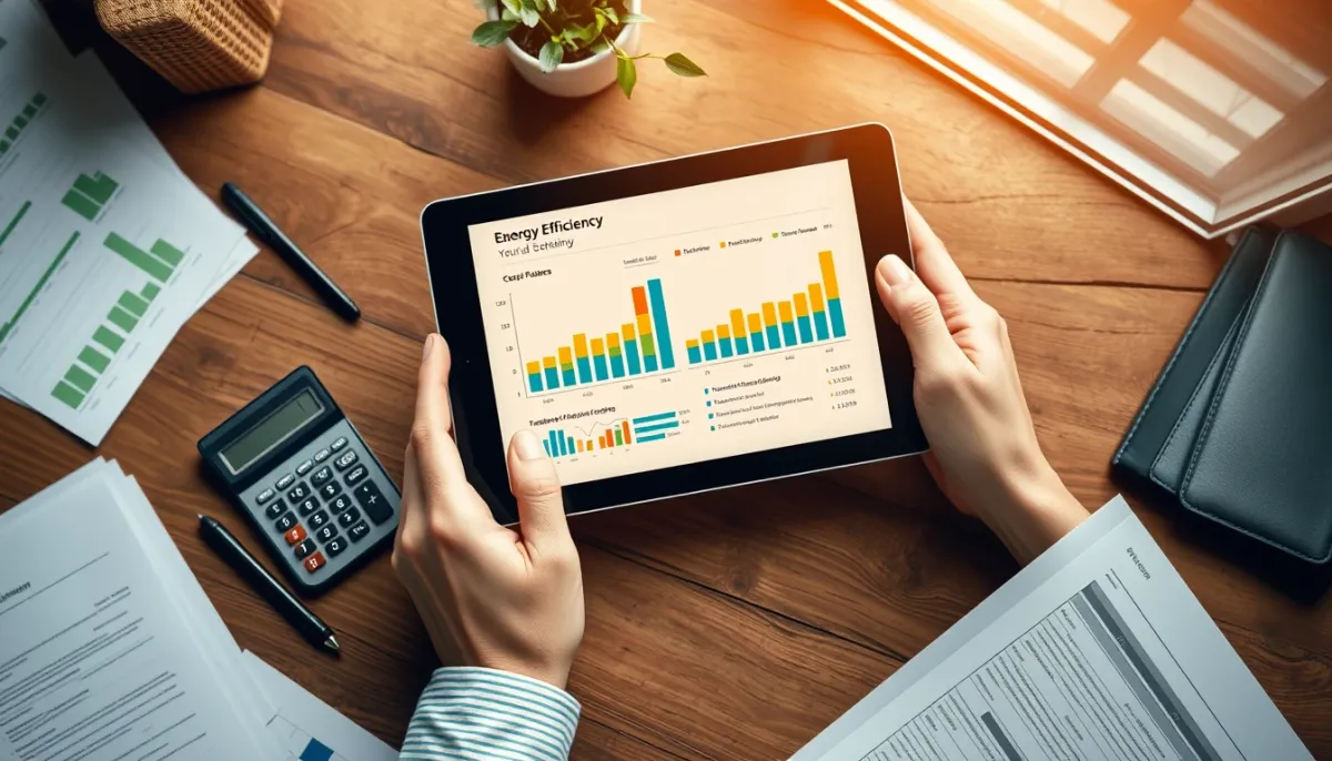 Calcul des économies d'énergie avec un tableau de consommation et une calculatrice