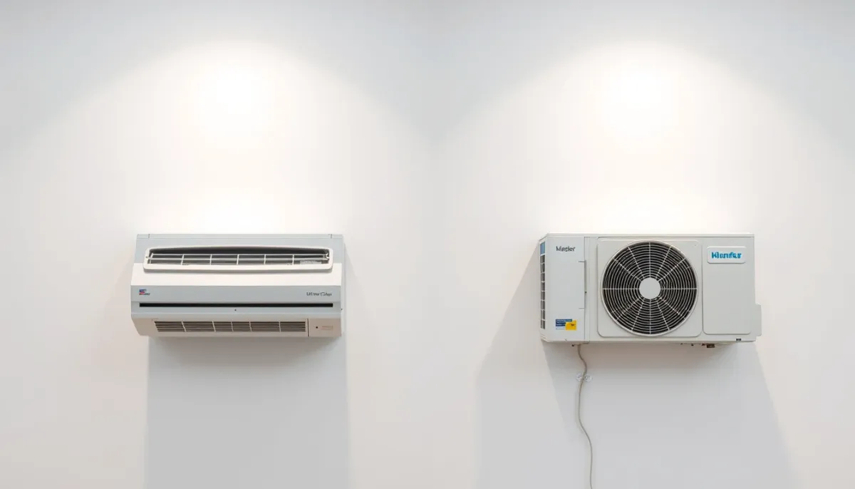 Comparaison de deux unités de climatisation murales de marques concurrentes
