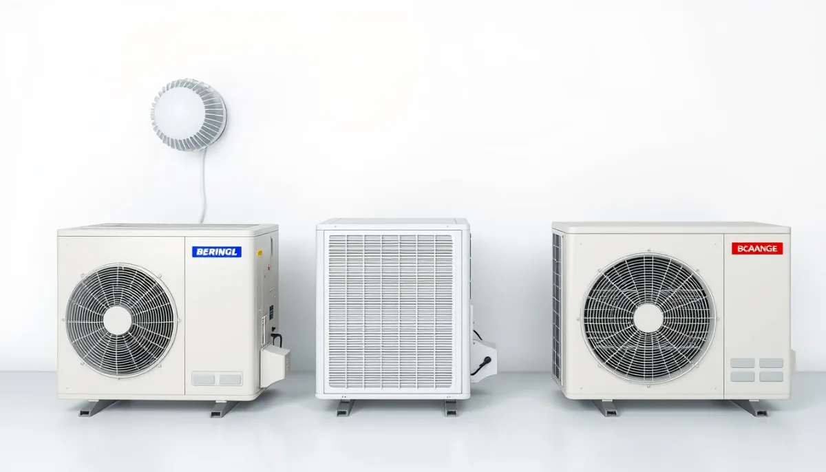Comparatif de trois unités extérieures de climatisation bi-split de marques différentes