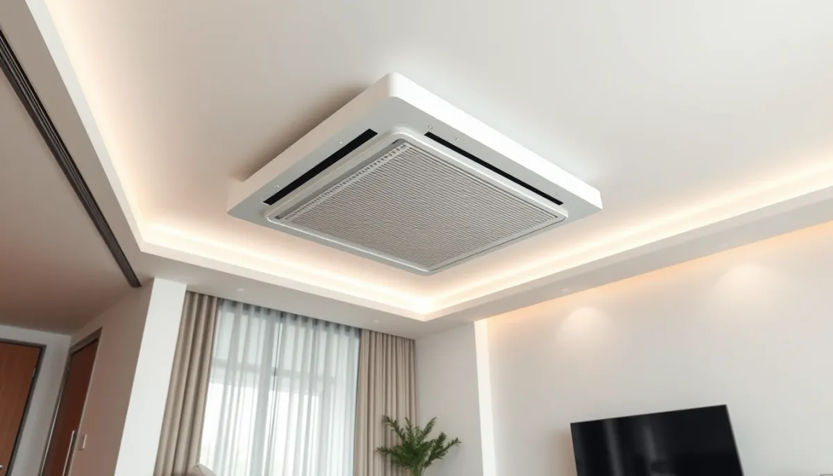 Clim cassette encastrée dans un faux plafond, alternative à la gainable