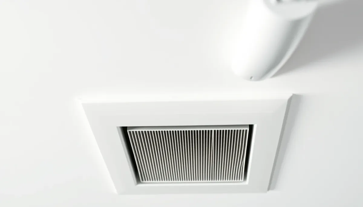 Bouche de climatisation gainable propre et entretenue avec filtre neuf