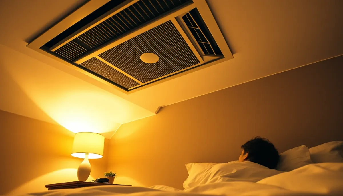 Confort quotidien d'une clim gainable dans une chambre à coucher