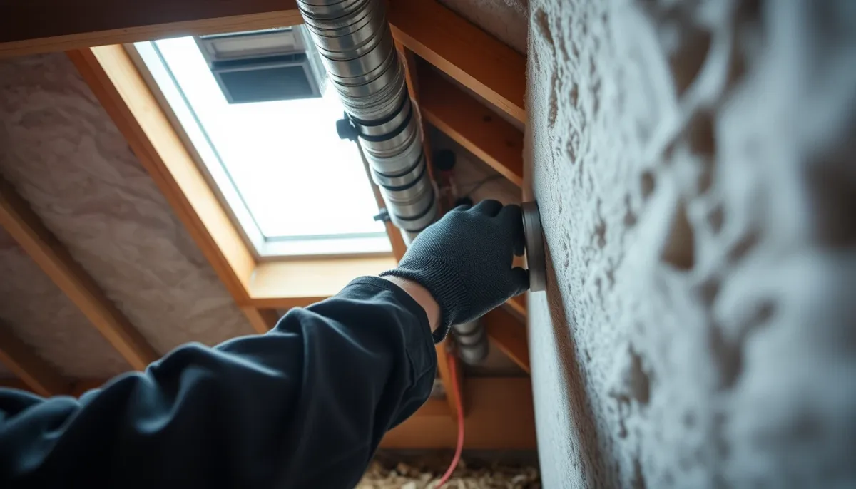 Installation d'une clim gainable dans les combles avec pose de gaines